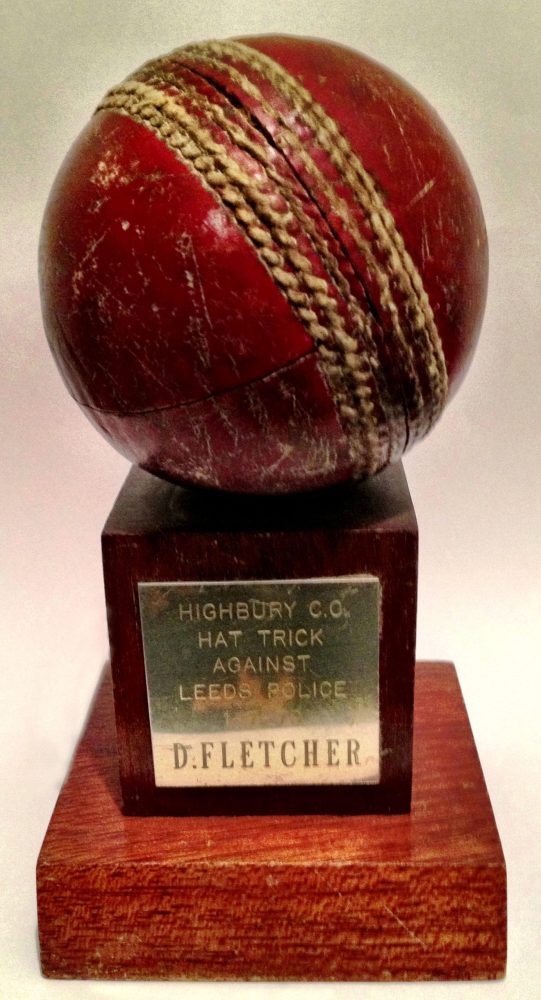 Hat Trick Ball Trophy. Against Leeds Police 1977.